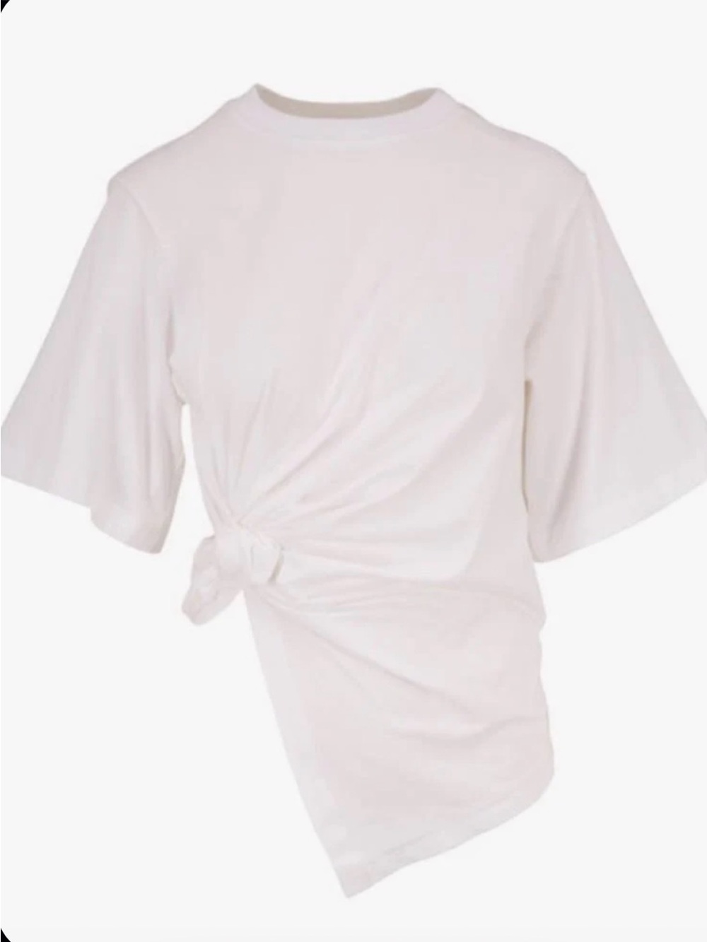 See by Chloe white knotted draped t shirt